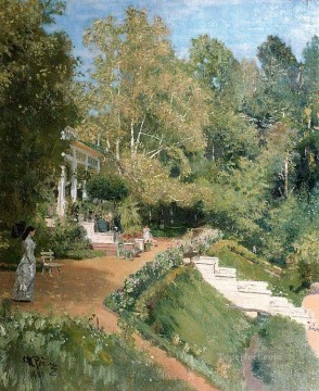 イリヤ・レーピン Painting - アブラムツェヴォの夏の日 1880年 イリヤ・レーピン